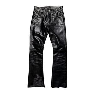 SS25 runway Long night leather pant